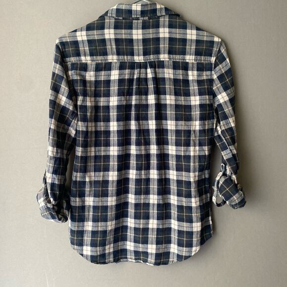 Urban Outfitters BDG sz XS blue green cotton button shirt - Picture 8 of 10